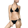 Black Triangle Bikini Set — Women's Tie-Side Two-Piece Swimsuit