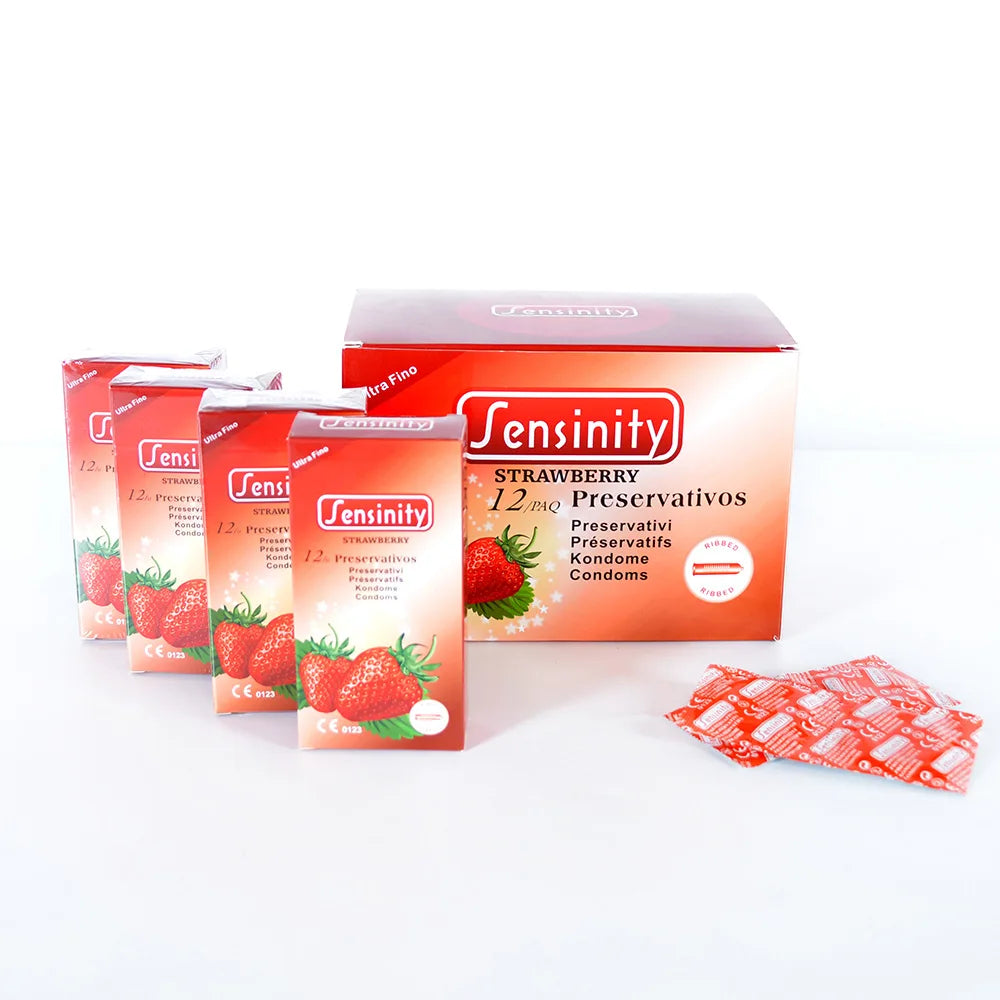 12/10pcs Fruit Ultra Thin Condoms Intimate Goods Sex Products Toys for Adults 18 Penis Sleeve Long-Lasting Sex Toys for Men