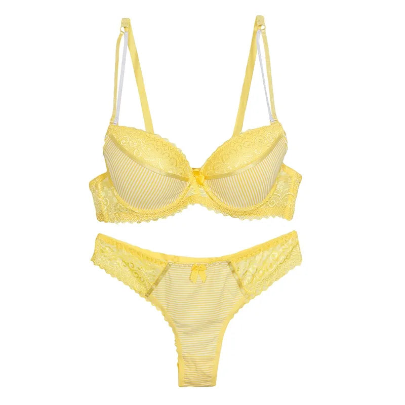 DaiNaFang Push Up Women Bras Set for Big Boops Sexy Lace Underwear Panties BCDE Cup Ladies Plus Size French Female Lingerie