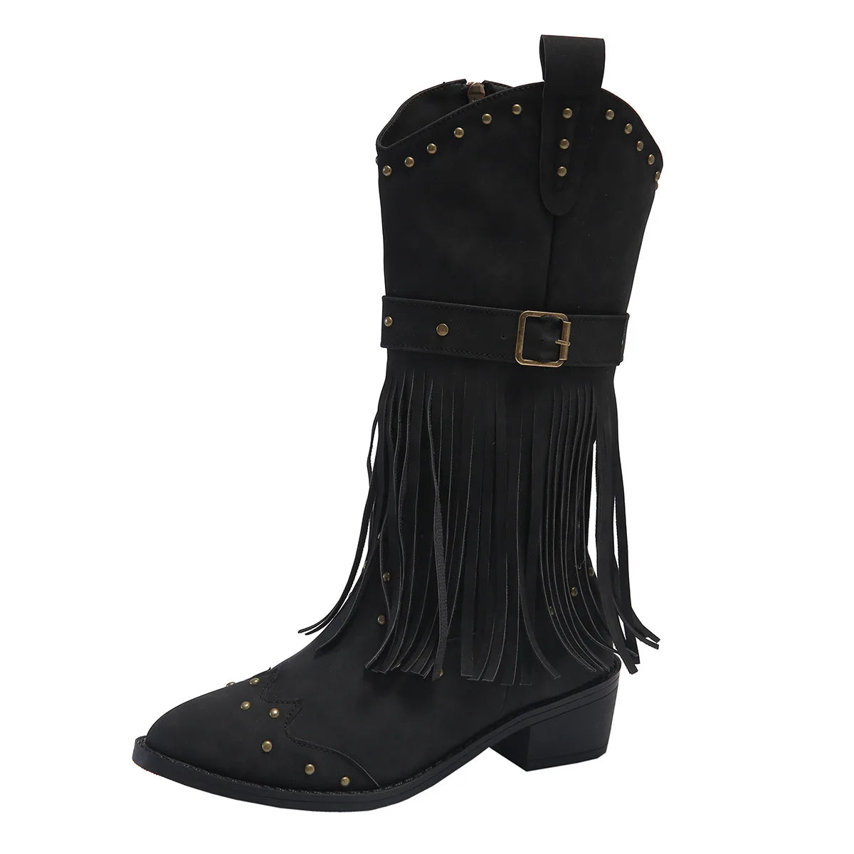 Women Western Cowgirl Calf Womens PU Leather