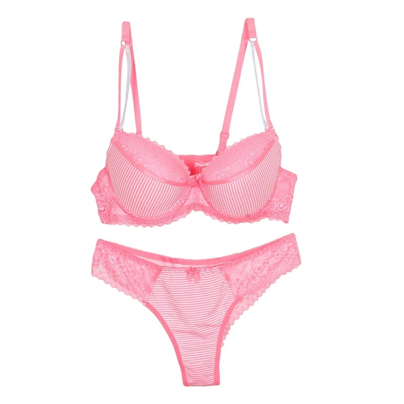 DaiNaFang Push Up Women Bras Set for Big Boops Sexy Lace Underwear Panties BCDE Cup Ladies Plus Size French Female Lingerie