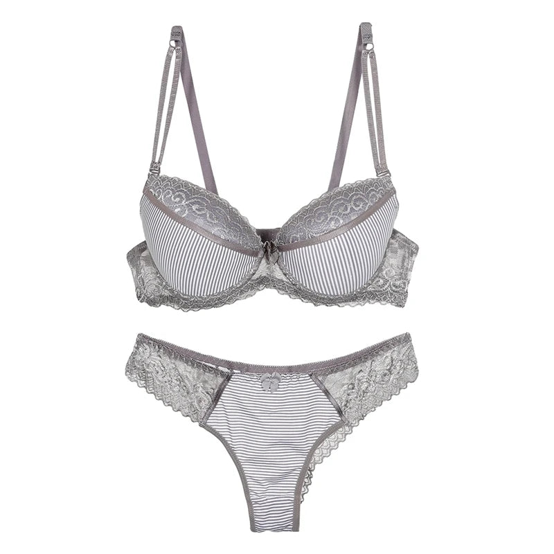 DaiNaFang Push Up Women Bras Set for Big Boops Sexy Lace Underwear Panties BCDE Cup Ladies Plus Size French Female Lingerie