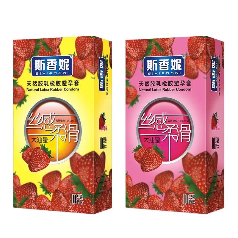 12/10pcs Fruit Ultra Thin Condoms Intimate Goods Sex Products Toys for Adults 18 Penis Sleeve Long-Lasting Sex Toys for Men