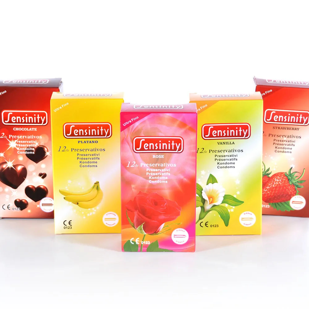 12/10pcs Fruit Ultra Thin Condoms Intimate Goods Sex Products Toys for Adults 18 Penis Sleeve Long-Lasting Sex Toys for Men