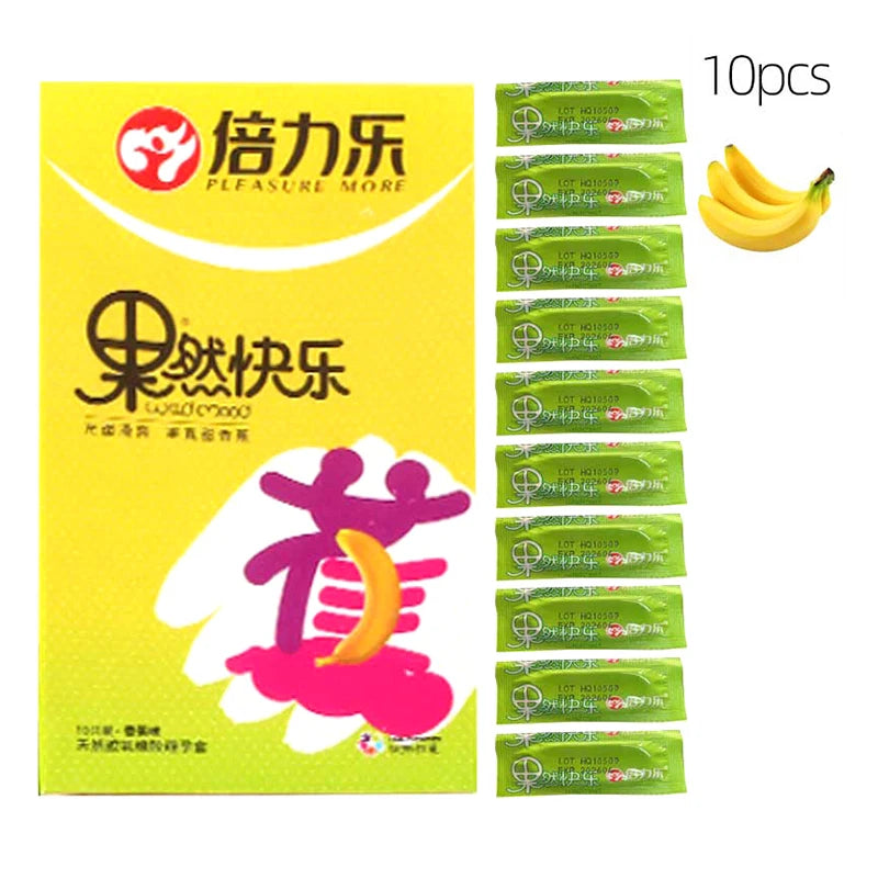 12/10pcs Fruit Ultra Thin Condoms Intimate Goods Sex Products Toys for Adults 18 Penis Sleeve Long-Lasting Sex Toys for Men