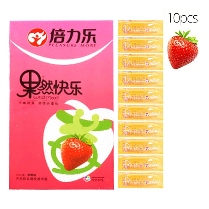 12/10pcs Fruit Ultra Thin Condoms Intimate Goods Sex Products Toys for Adults 18 Penis Sleeve Long-Lasting Sex Toys for Men